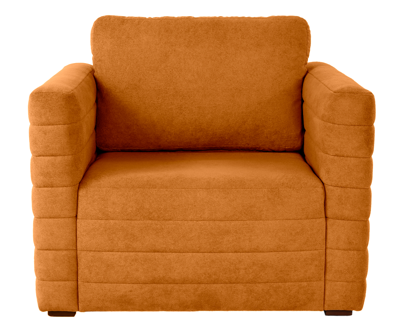 Poltrona com Puff Gom em Boucle aveludado - Terracota image number 2