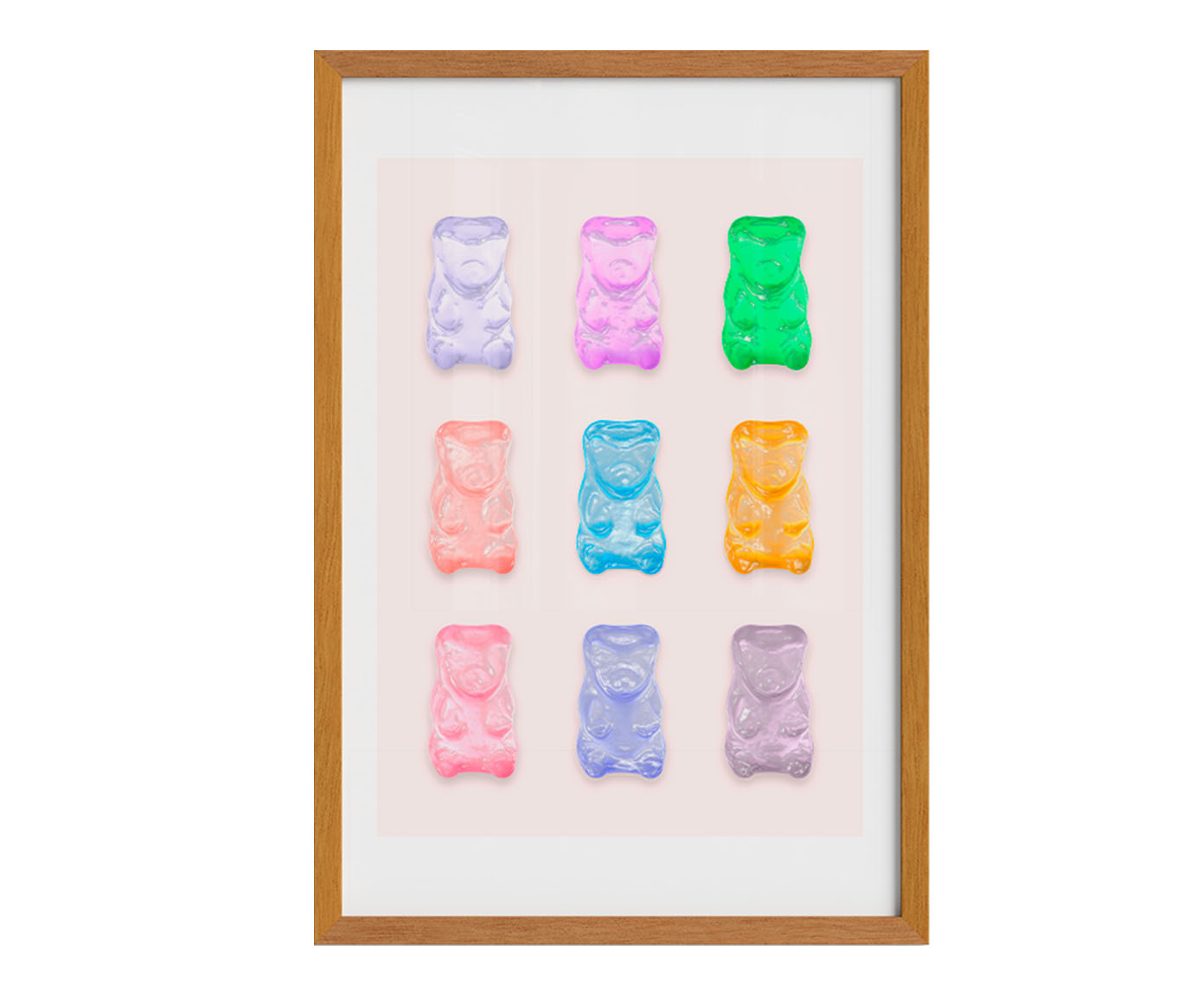 Quadro Gummy Bear com Moldura em Madeira - image 1