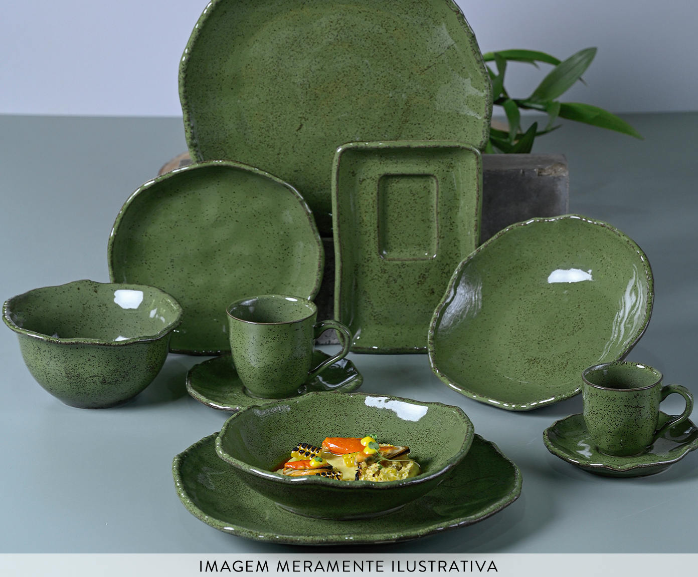 Jogo de X&iacute;cara para Caf&eacute; Org&acirc;nico Eco Stone Jade Verde image number 2