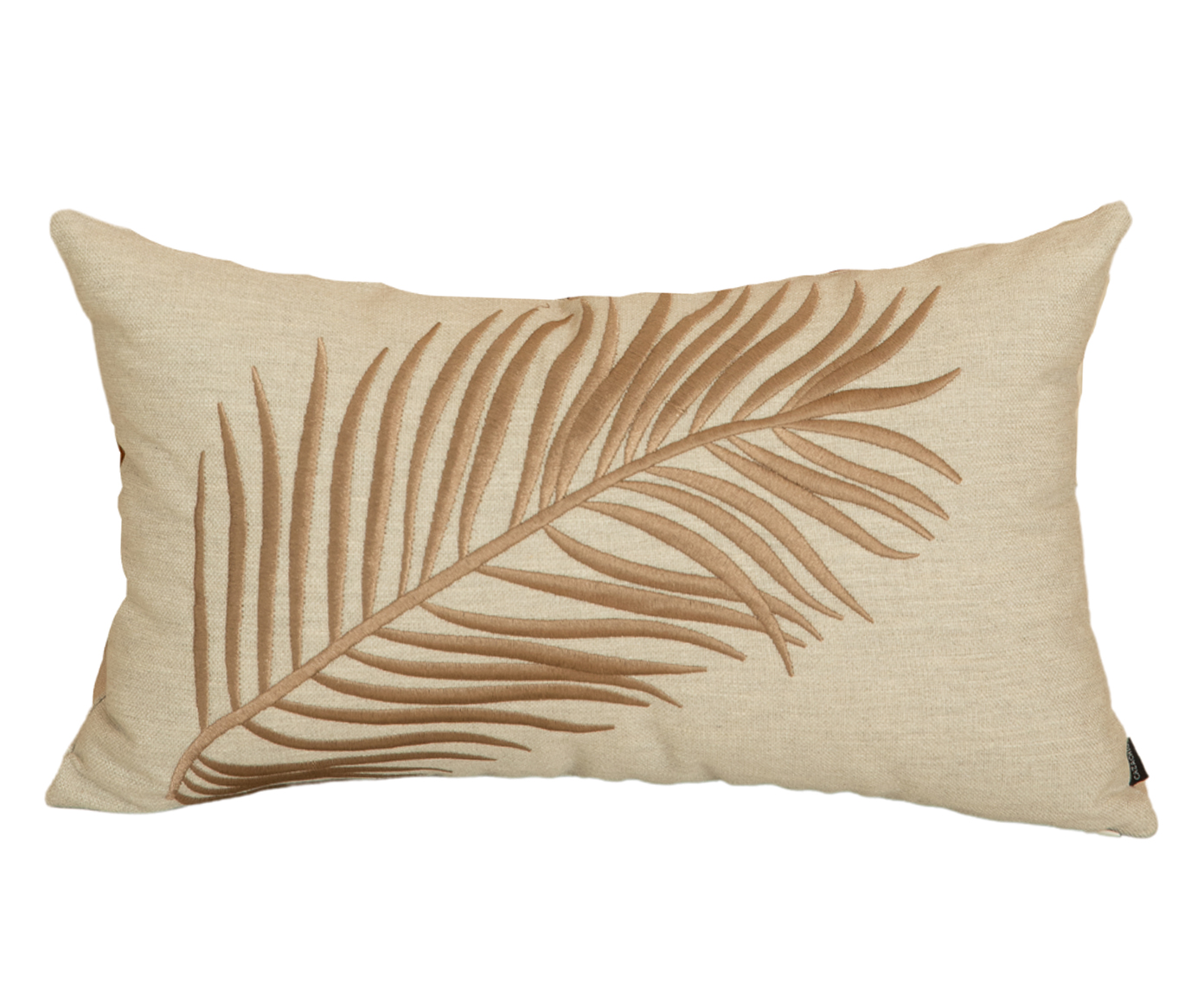 Almofada em Linho Folhas - Off White - image 0