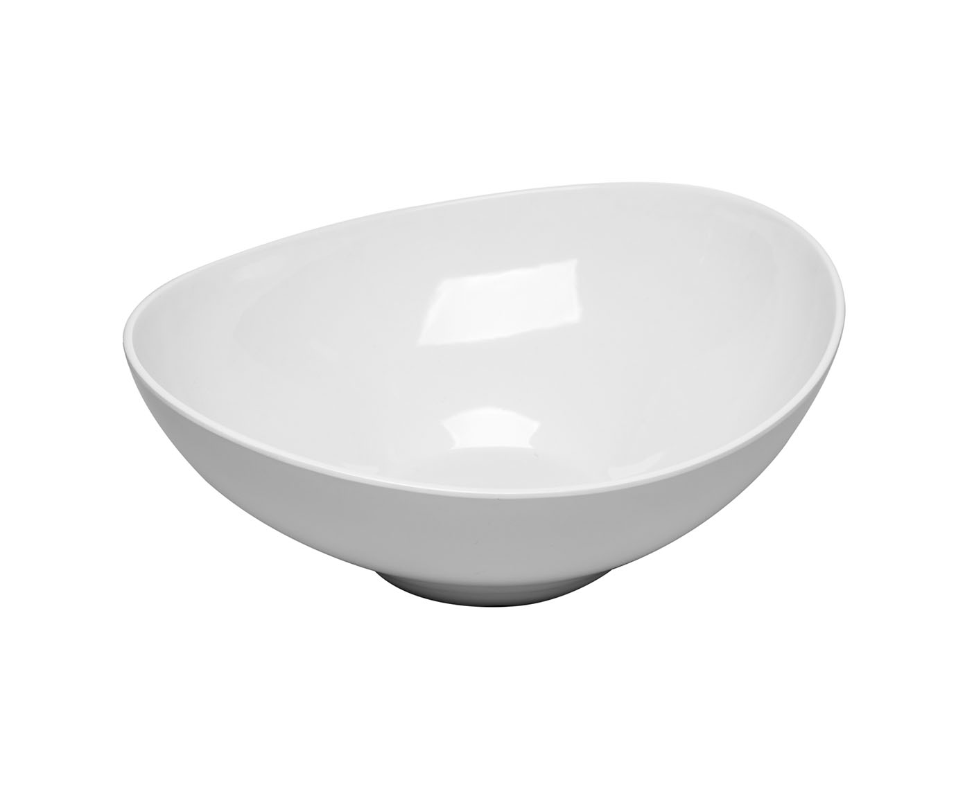 Saladeira de Melamina Oval Nice Branca - image 0