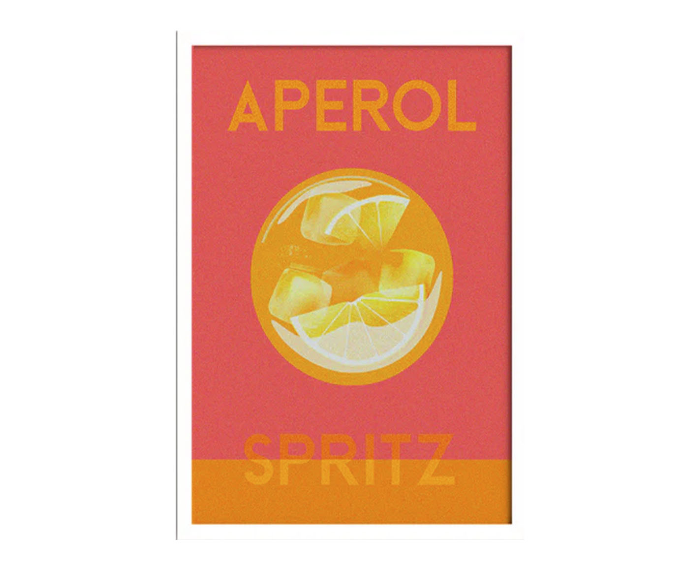 Quadro Aperol Pixel com Moldura Branca - image 0