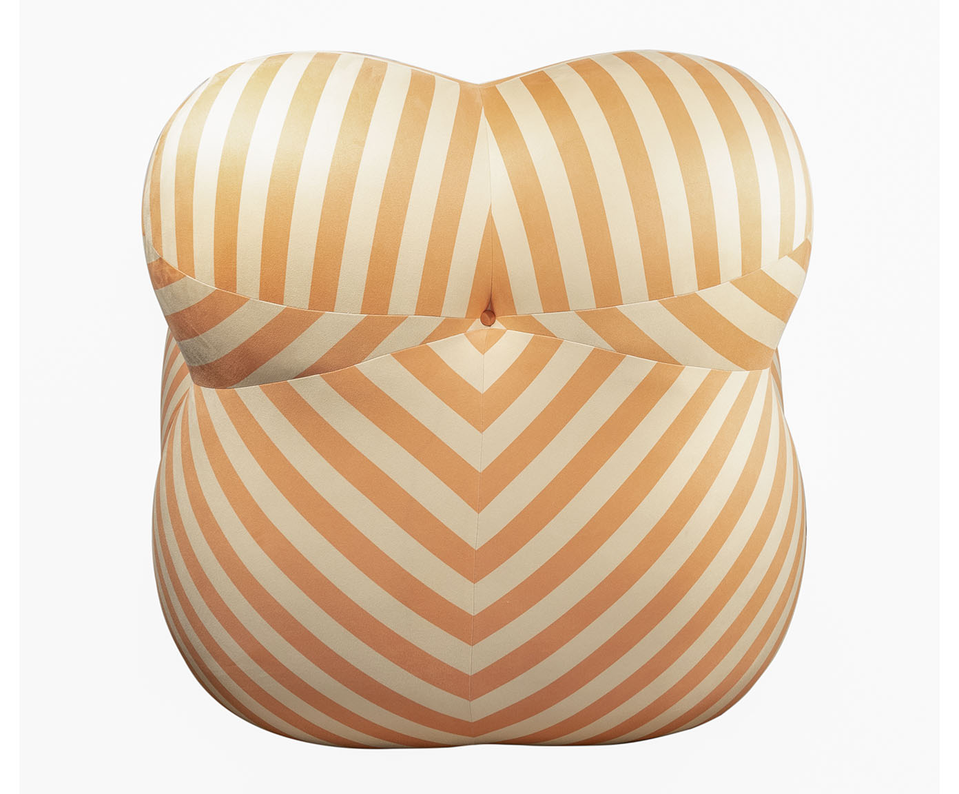 Poltrona com Pufe Femminile - Laranja e Bege image number 3