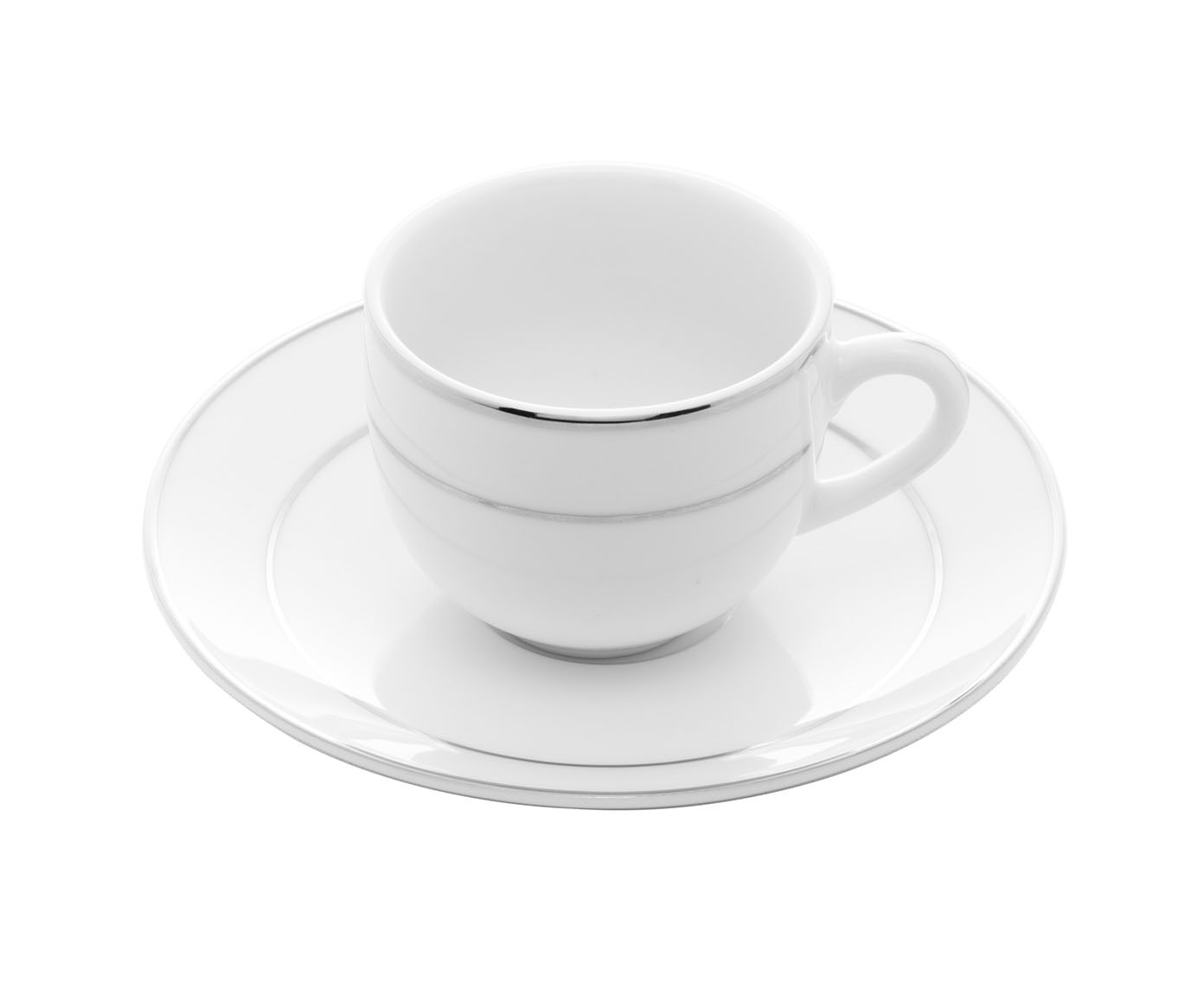 Jogo de X&iacute;caras para Caf&eacute; com Pires M&ocirc;naco Branco - image 1