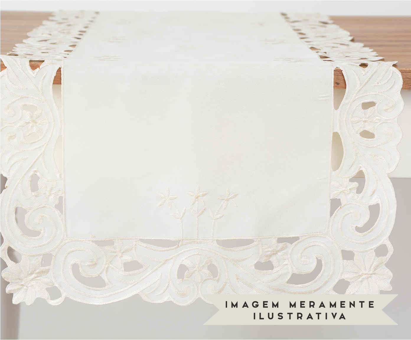 Caminho de Mesa Figg - Bege - image 1