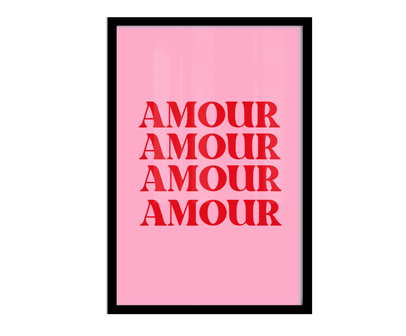 Quadro Amour com Moldura Preta image number 1