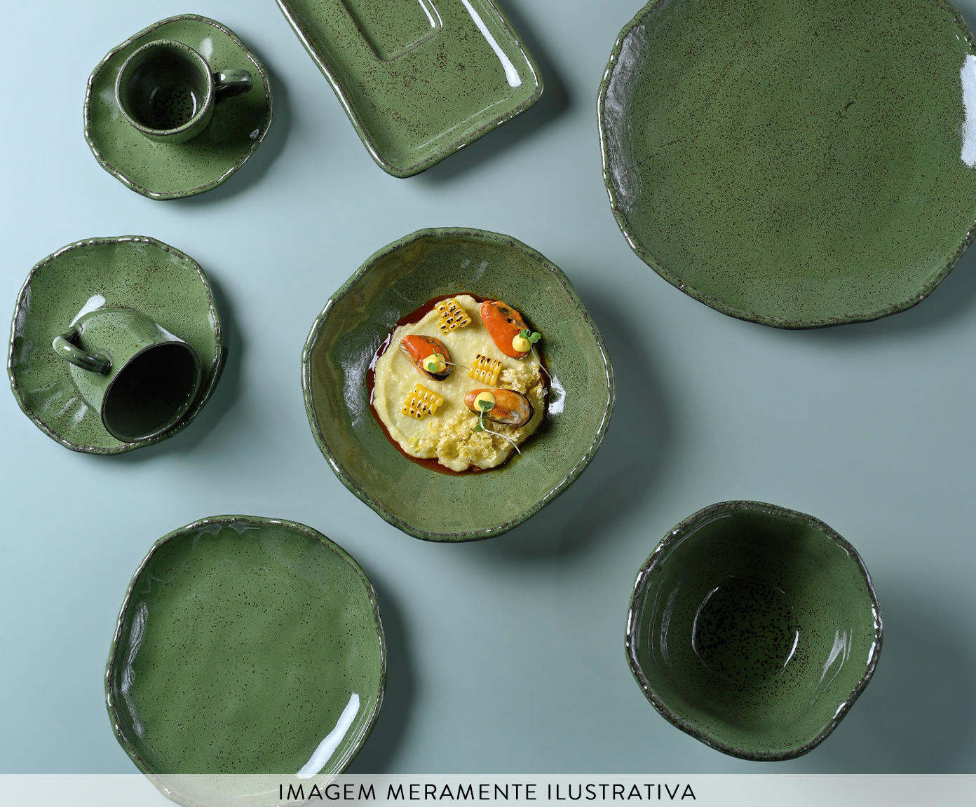 Jogo de X&iacute;cara para Caf&eacute; Org&acirc;nico Eco Stone Jade Verde image number 3