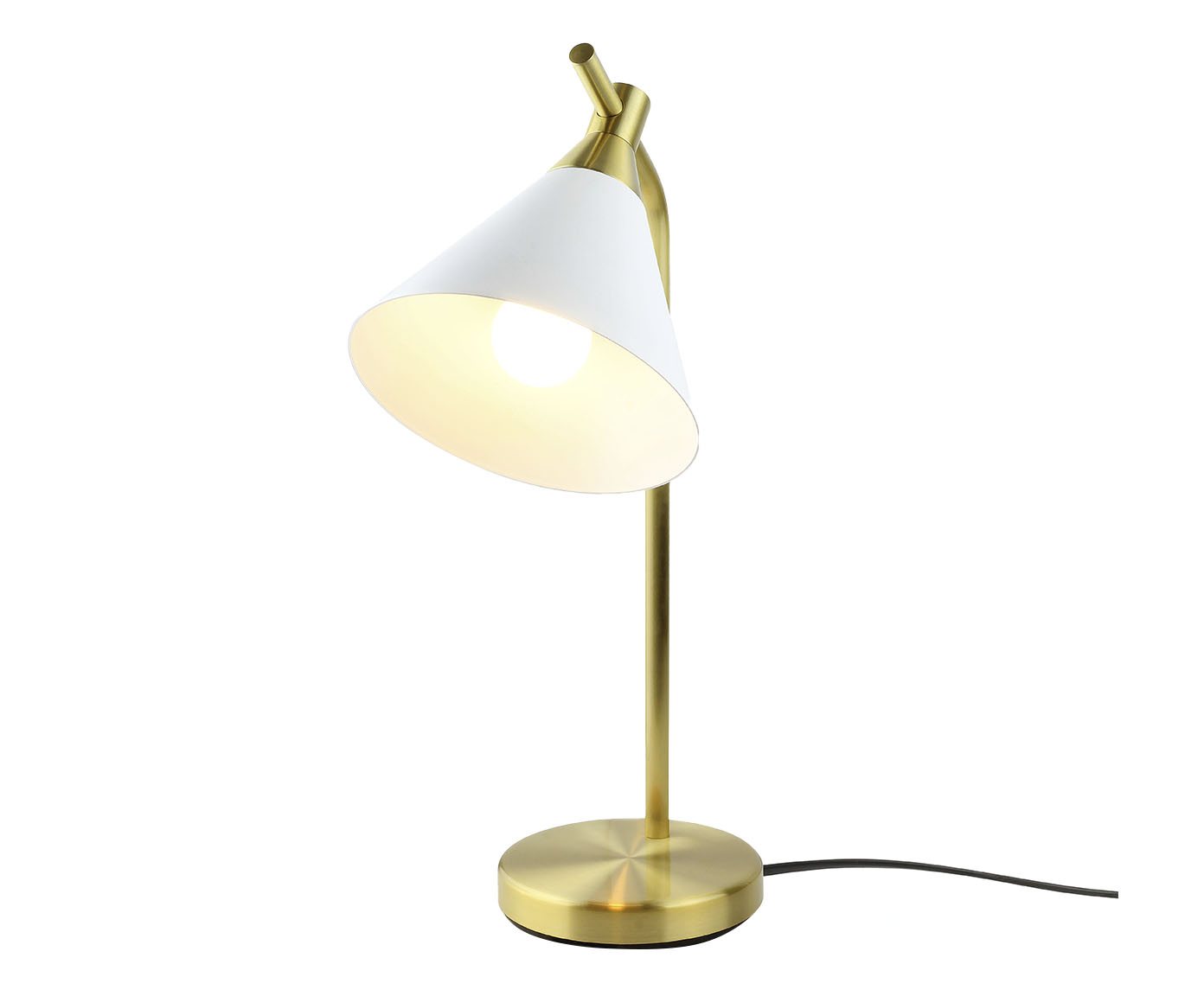 Lumin&aacute;ria de Mesa Malta Dourado Lixado Bivolt - image 0