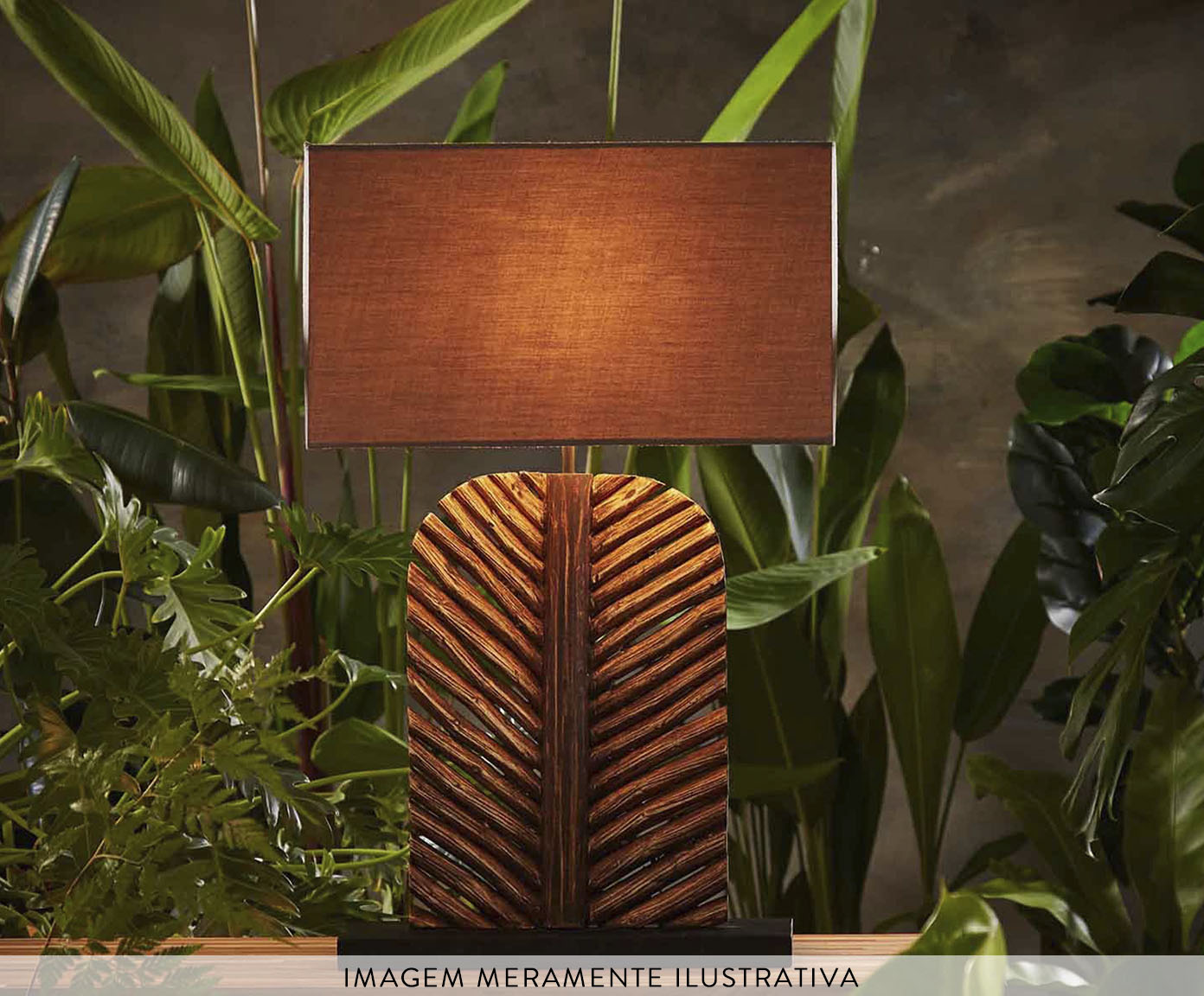 Lumin&aacute;ria de Mesa Forresta Leaf Bivolt - image 1