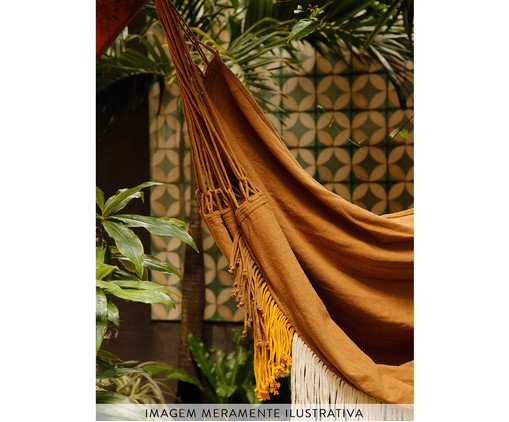 Poltrona Suspensa com Franjas Assim&eacute;tricas - Verde - image 1