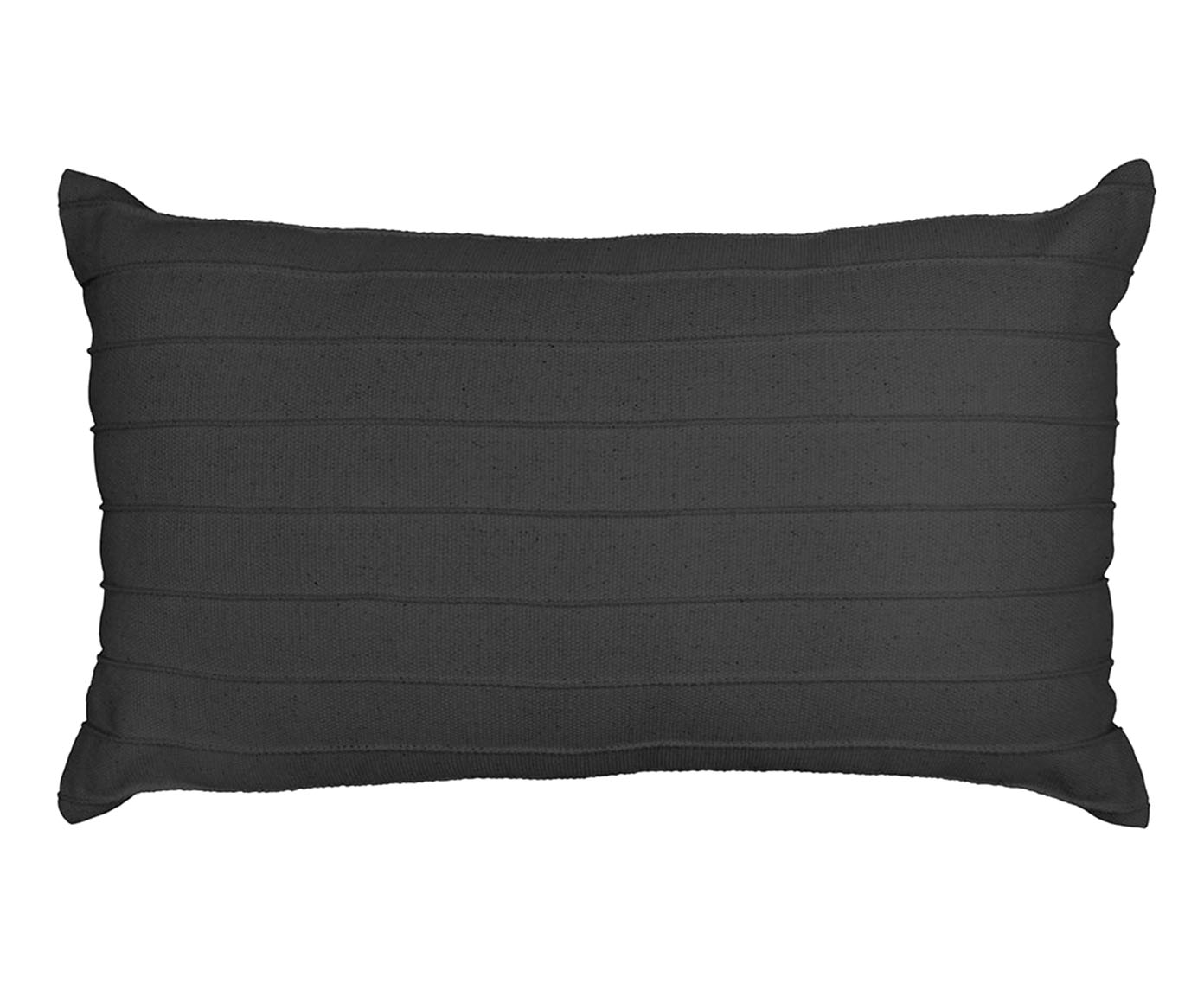 Capa de Almofada Drapeado Estreito Preto - image 0