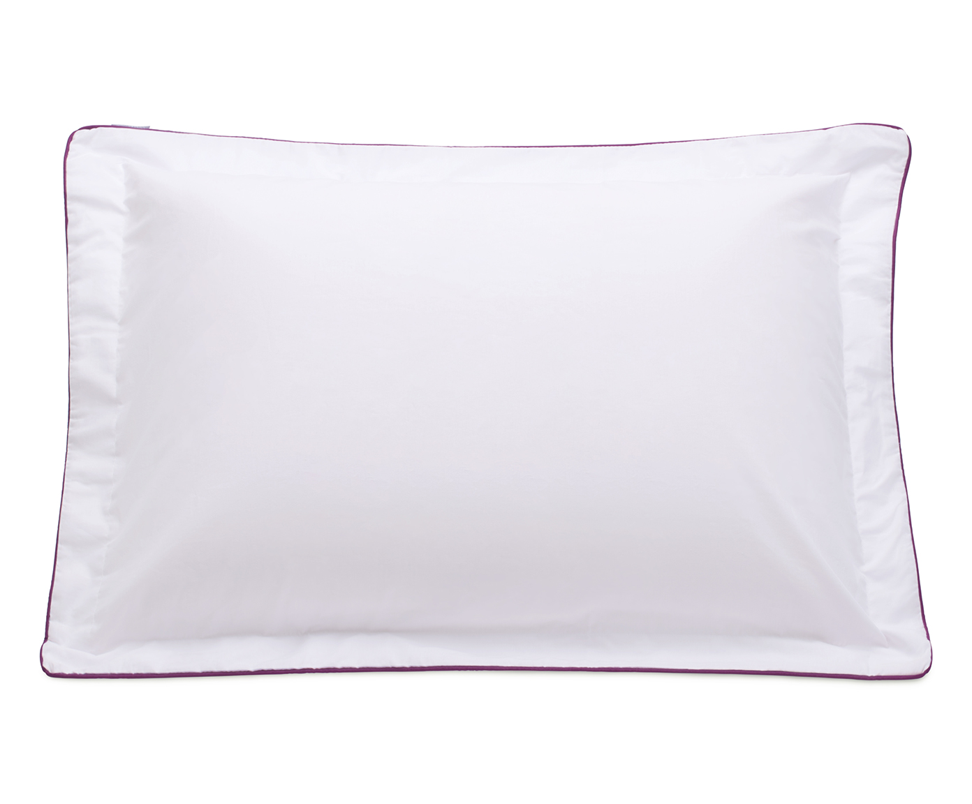Fronha com Vivo Basics Branco e Violeta - 200 Fios - image 0