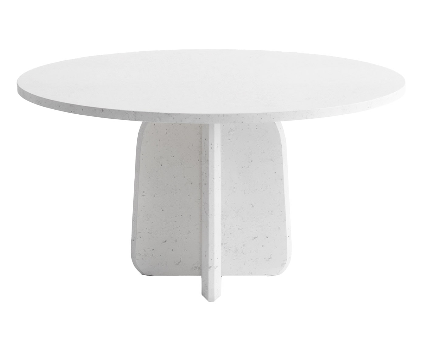 Mesa de Jantar  Quadrante com Tampo C&iacute;rculo Branco - image 0