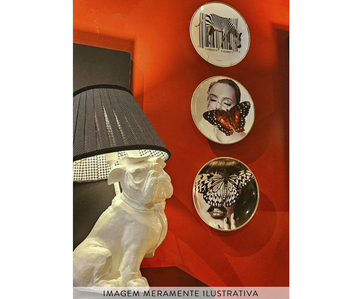 Prato de Porcelana Bar Code Zebra image number 8