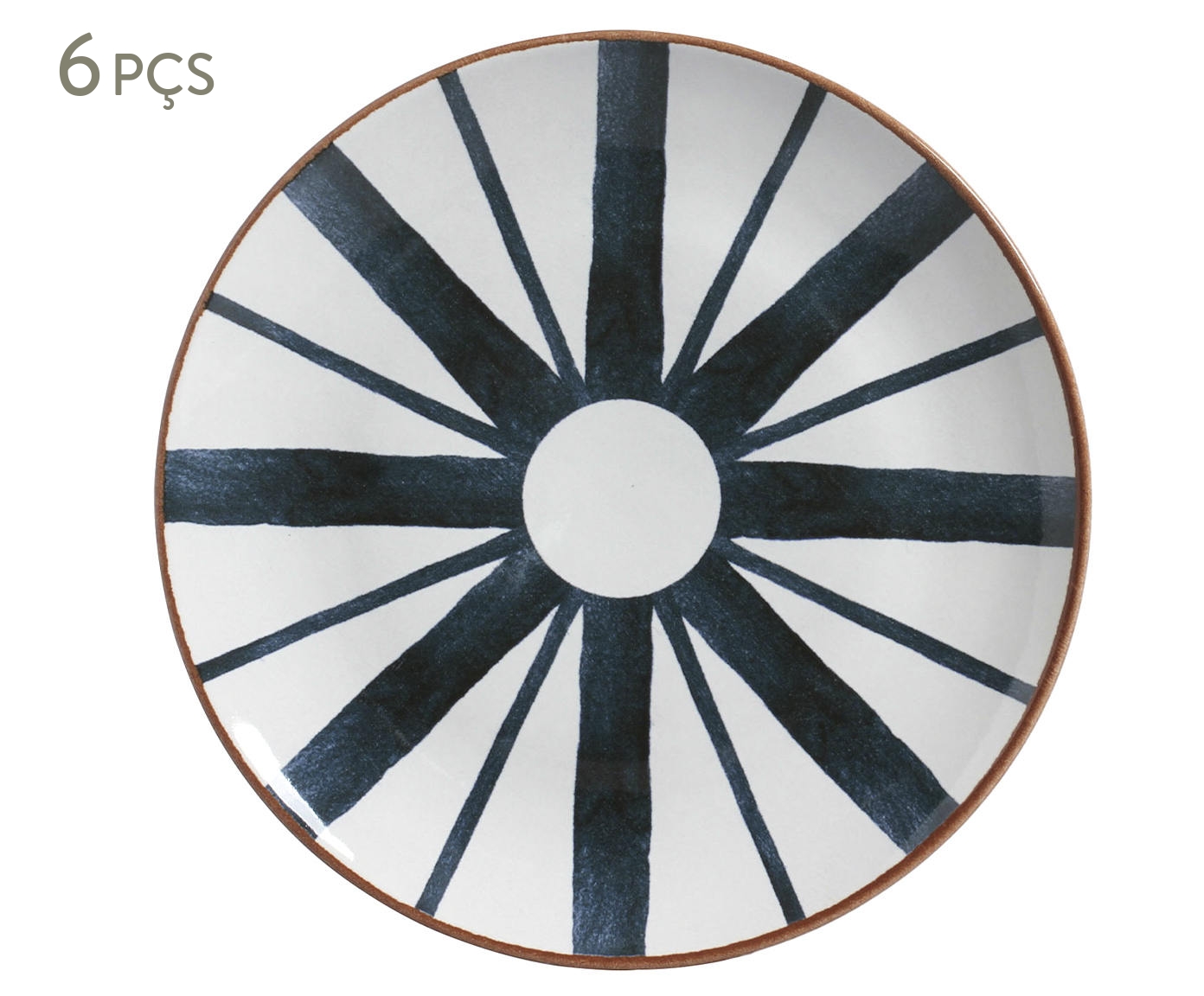 Jogo de Pratos Raso Coup Stoneware Tr&oacute;pico Abstrato - image 0