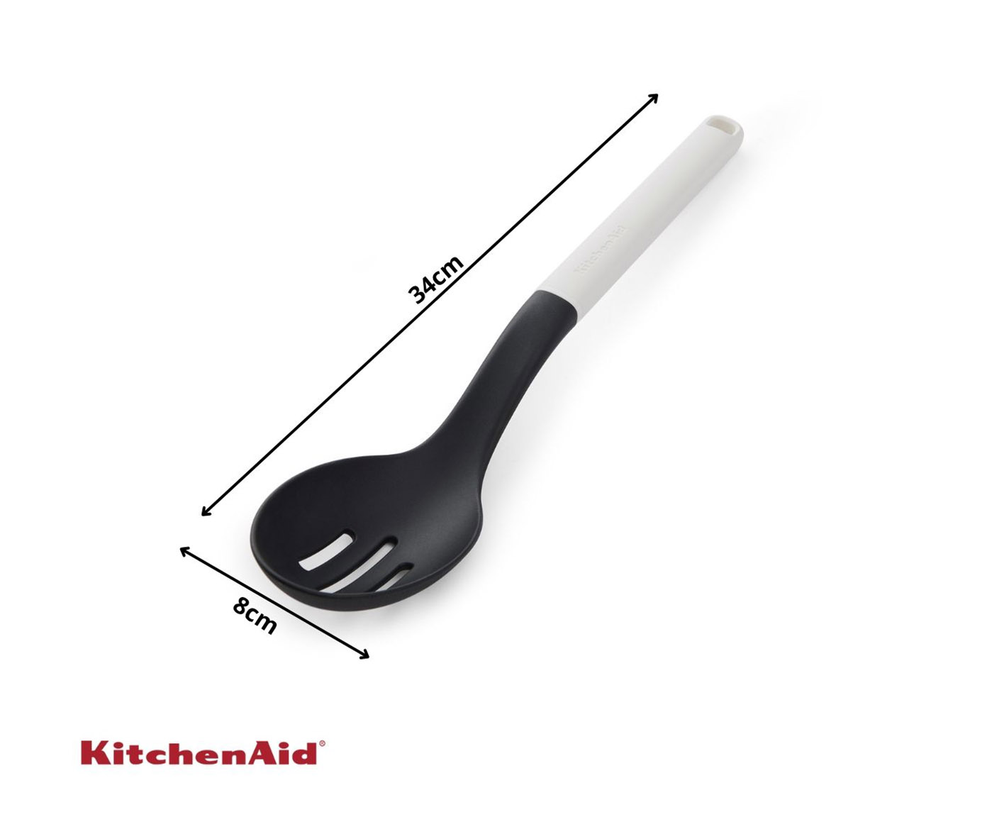 Colher Perfurada em Nylon para Servir Kitchenaid Branca - image 1