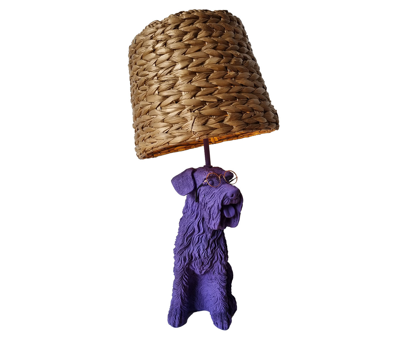 Base Lumin&aacute;ria Cachorro Schnauzer Gabrielo Roxo - image 1
