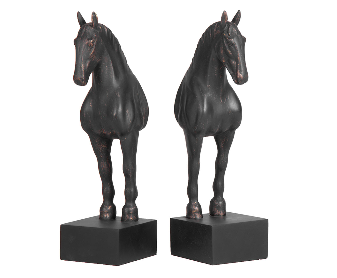 Porta-Livros Cavalo Preto e Dourado - image 0