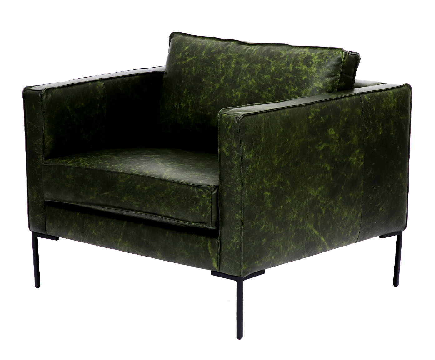 Poltrona em Couro Ettore - Verde image number 3