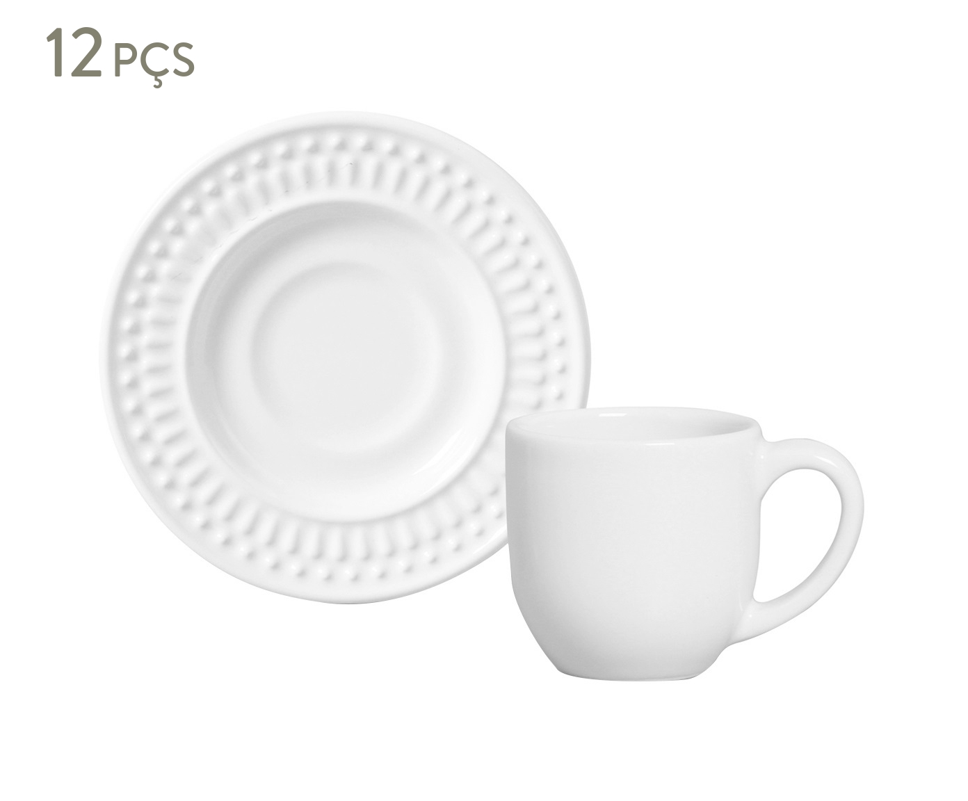Jogo de X&iacute;caras para Caf&eacute; Roma Branco - image 0