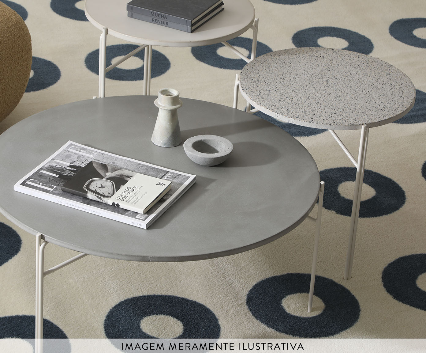 Mesa de Centro Fit Concreto Areia image number 7