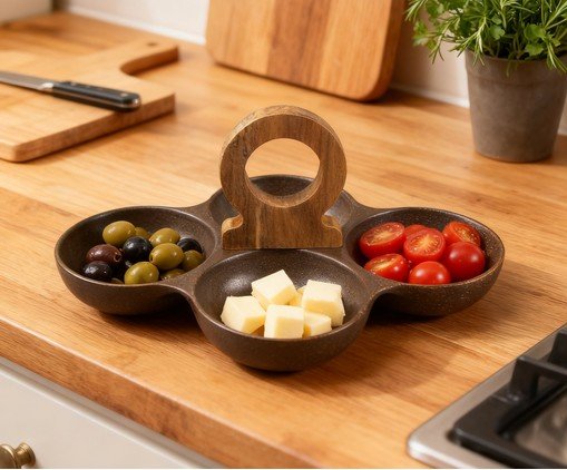 Petisqueira em Cer&acirc;mica Trevo Preto - image 1