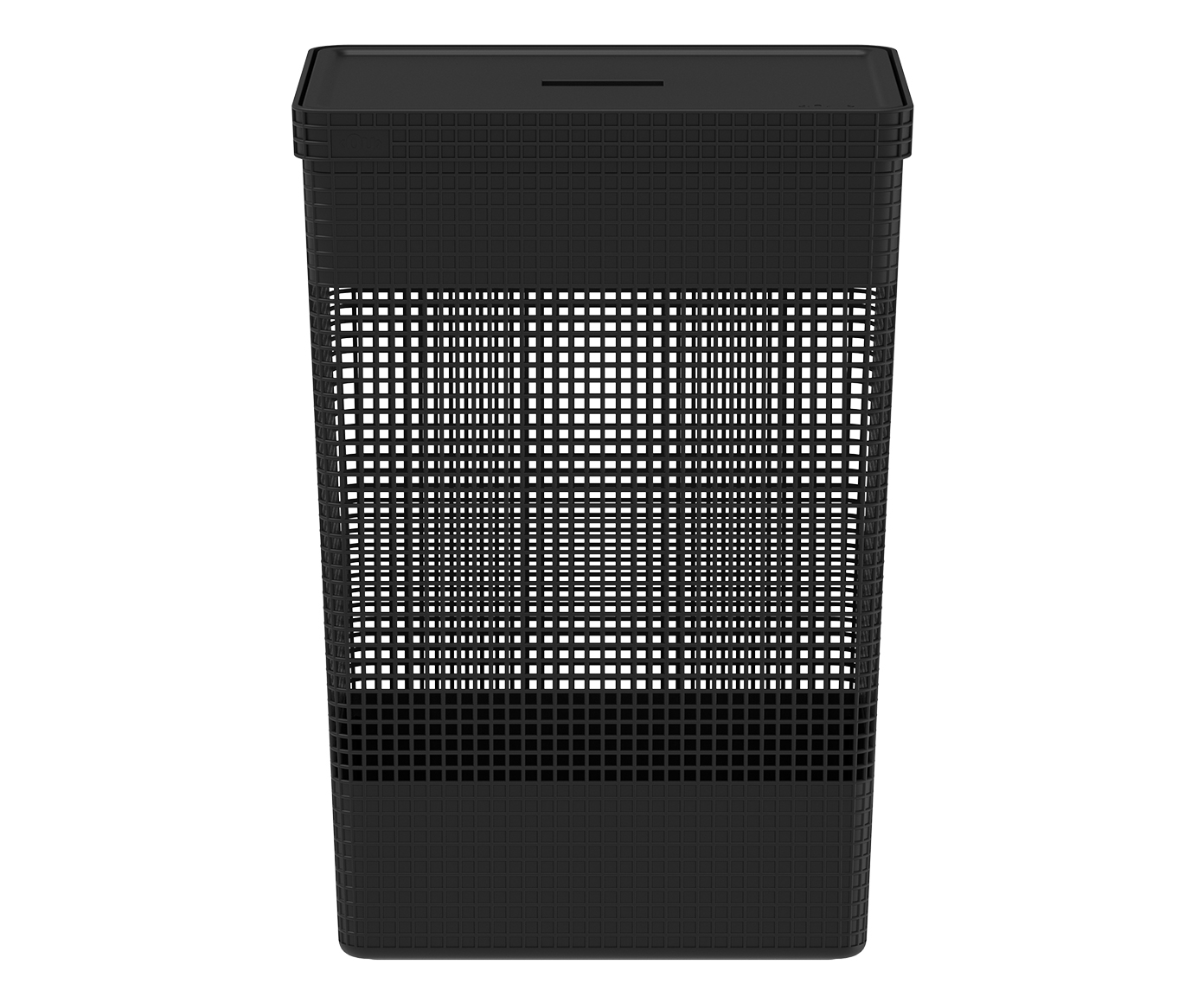 Cesto de Roupas com Tampa Grid Preto - image 0