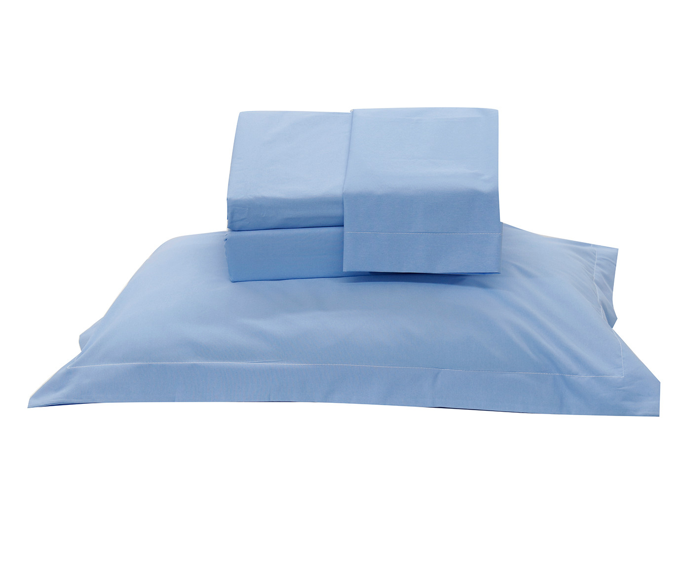 Jogo de Len&ccedil;ol Prime Liso Azul 200 Fios - image 1