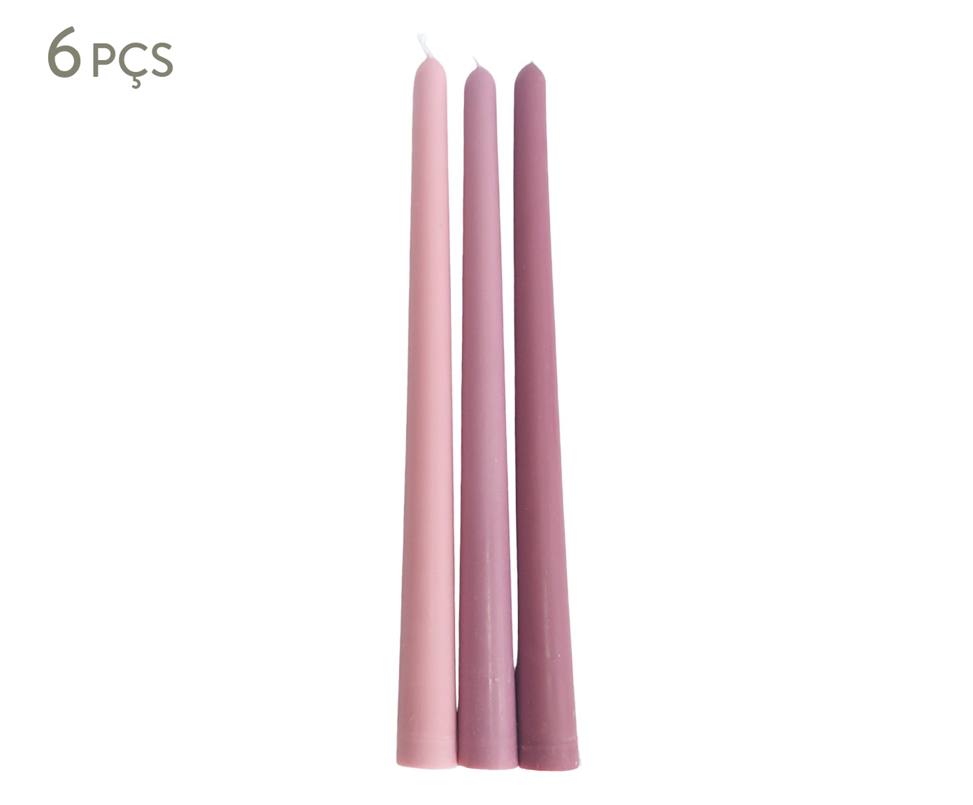 Velas para Casti&ccedil;al Mix and Macth Ros&ecirc; - 6 pe&ccedil;as - image 0