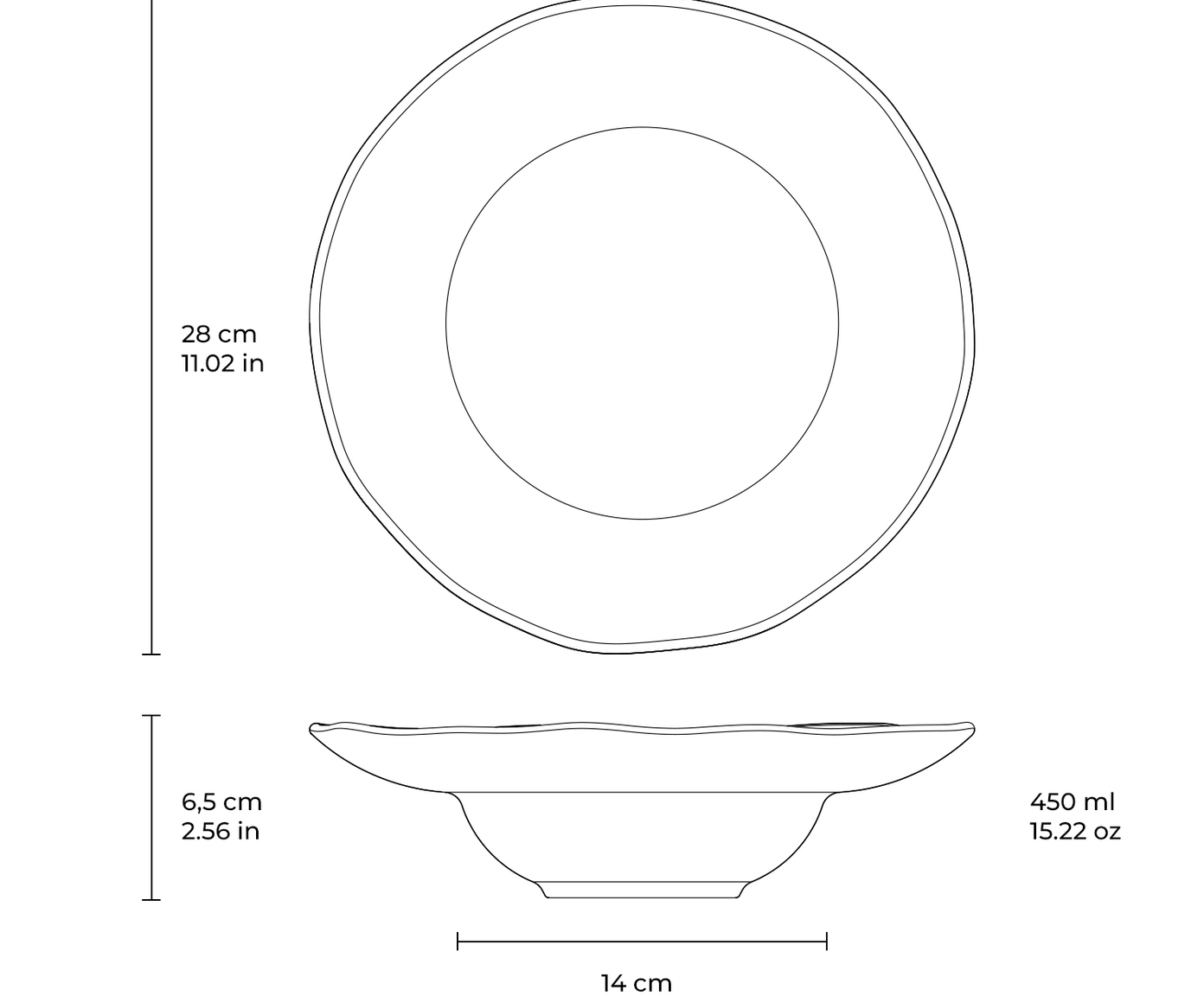 Jogo de Pratos para Massa Org&acirc;nico Luz Branco Acinzentado image number 3