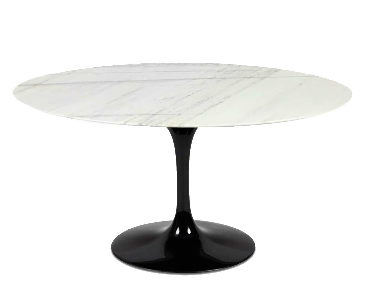 Mesa Saarinen Oval Espirito Santo Base Preta - image 1