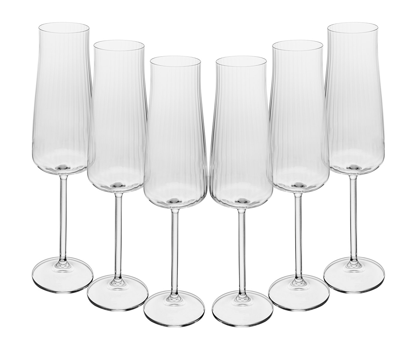 Jogo de Ta&ccedil;as para Champagne de Cristal Ecol&oacute;gico Alex Optic - image 1