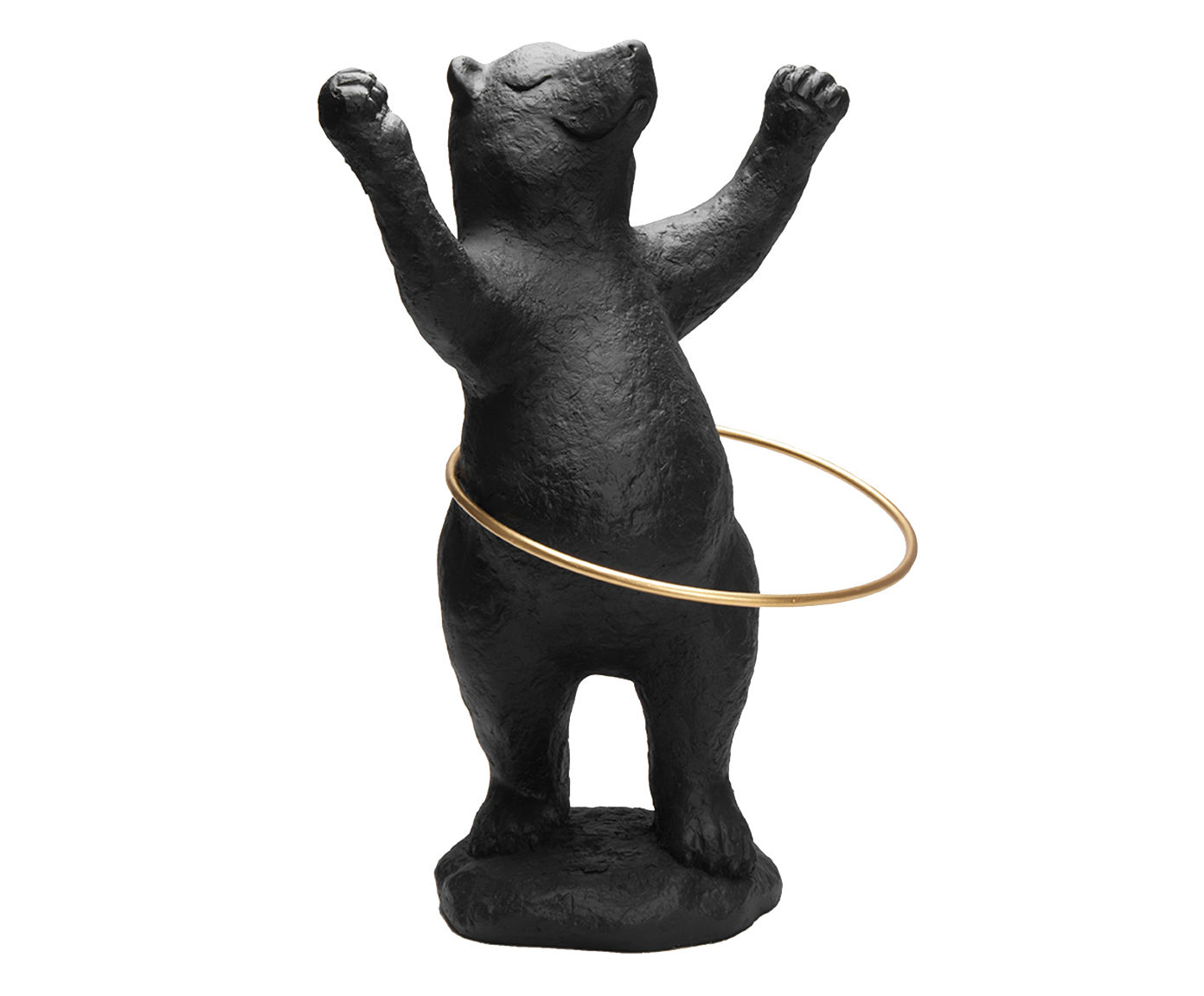 Adorno Urso no Bambole Preto e Dourado - image 0