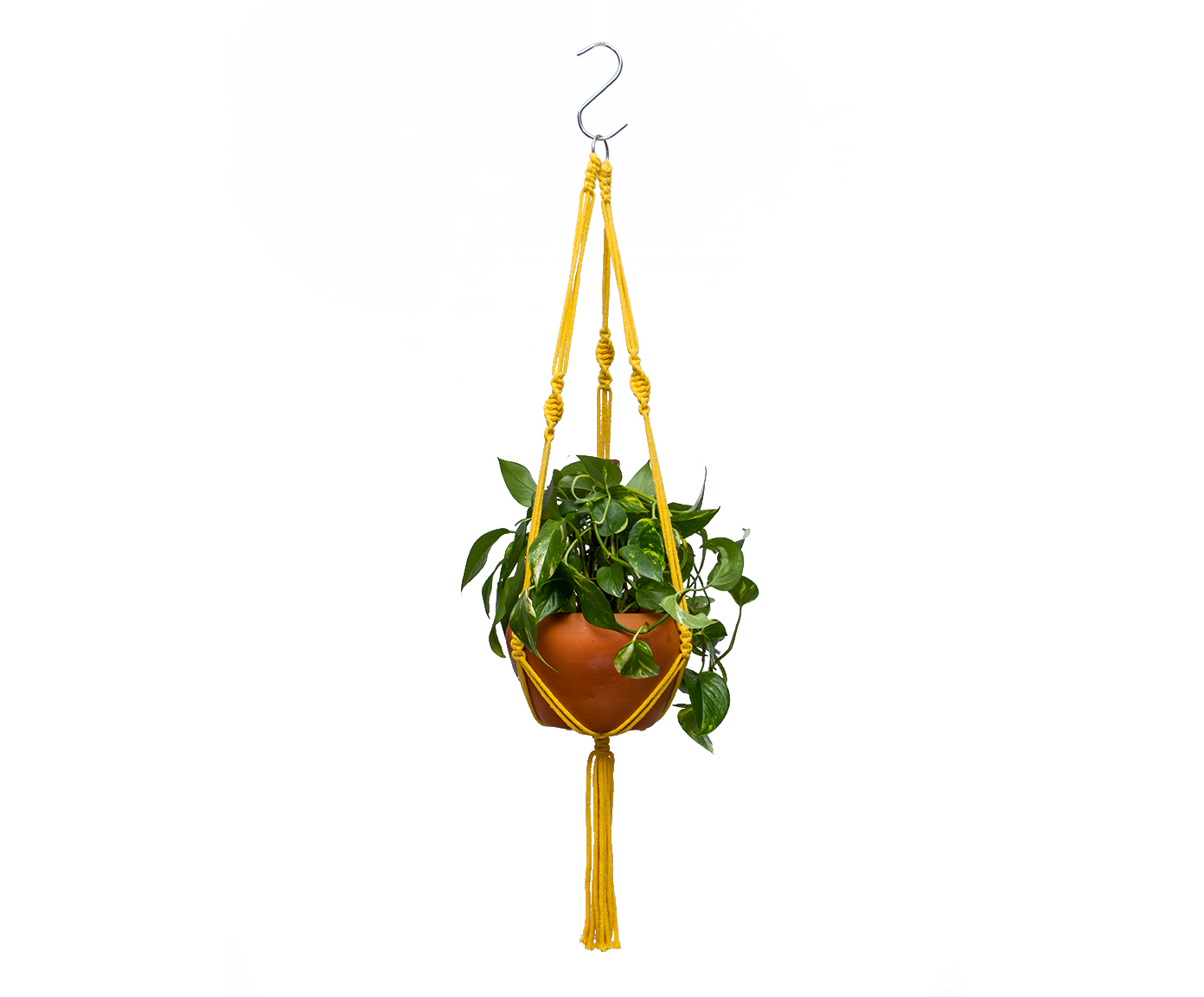 Hanger em Macram&ecirc; Clean Amarelo - image 0