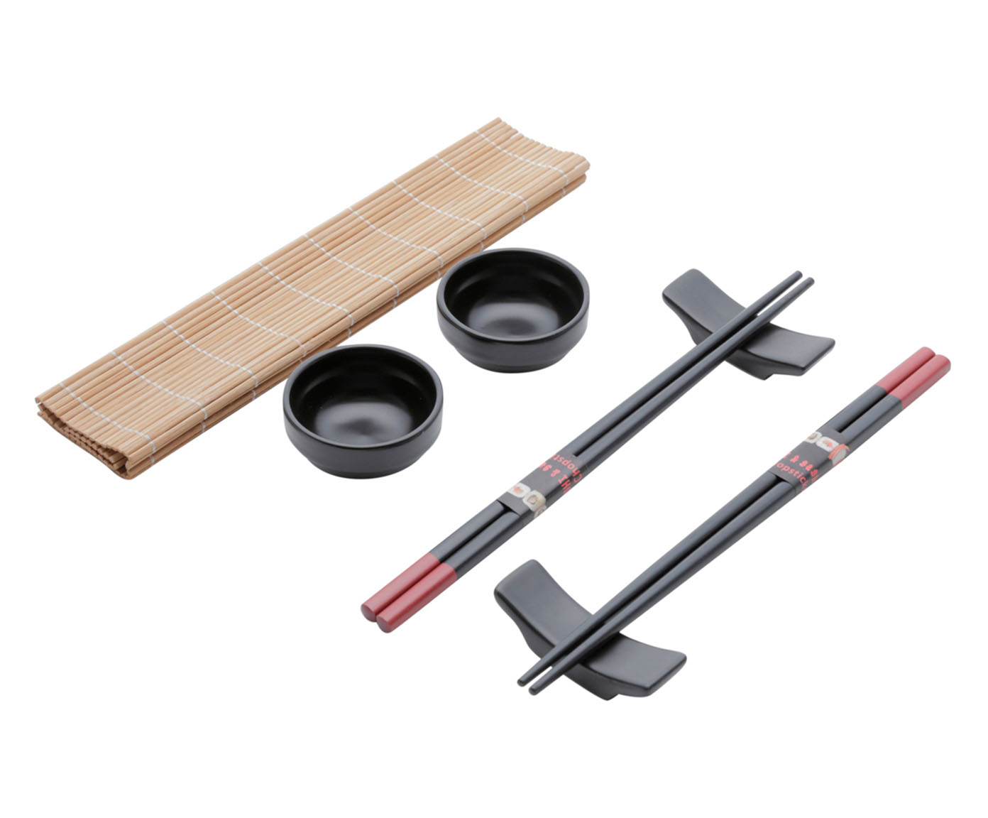 Jogo para Sushi Yokohoma Preto e Natural - image 0