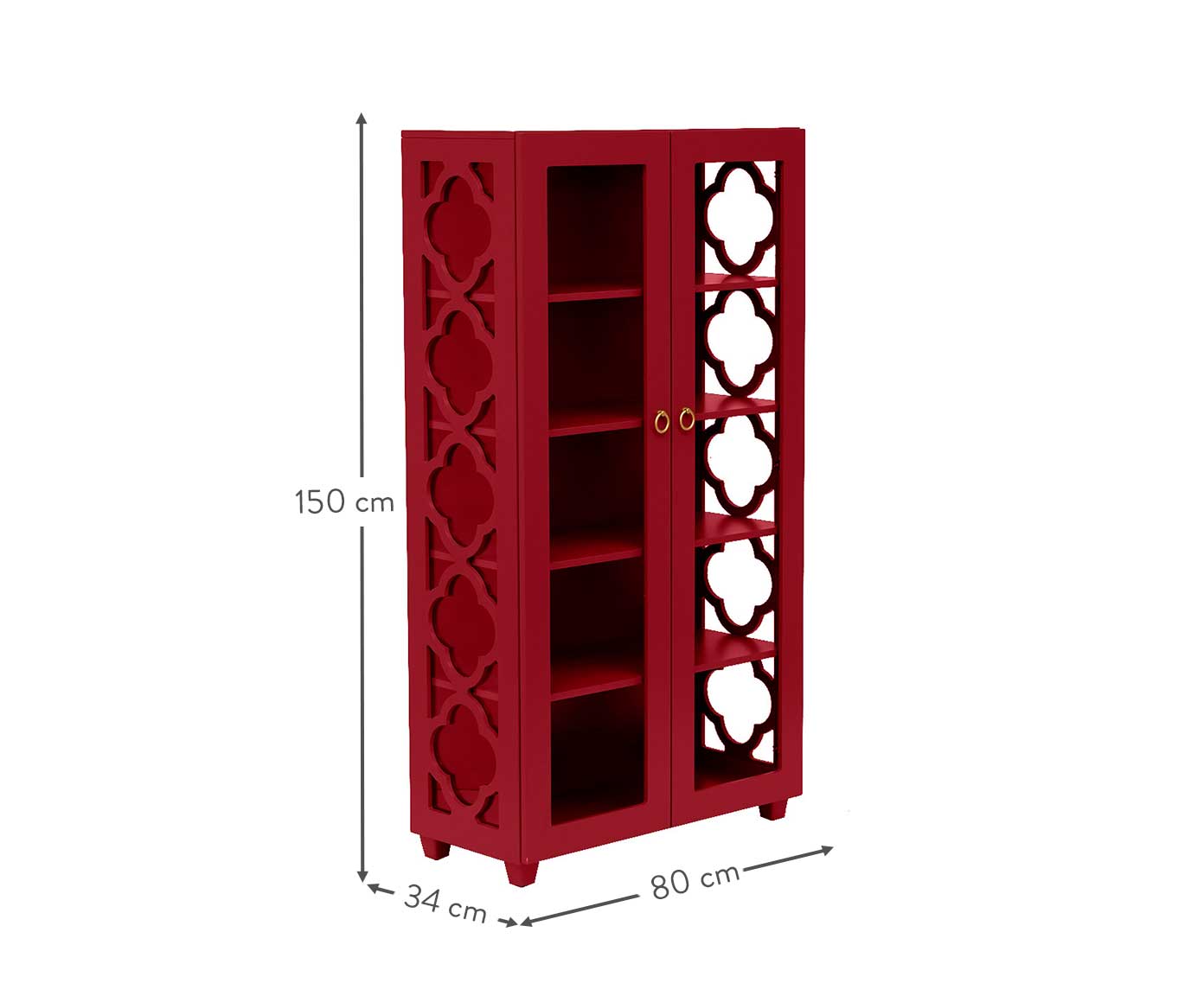 Cristaleira Portal Firebrick - Vermelho image number 11