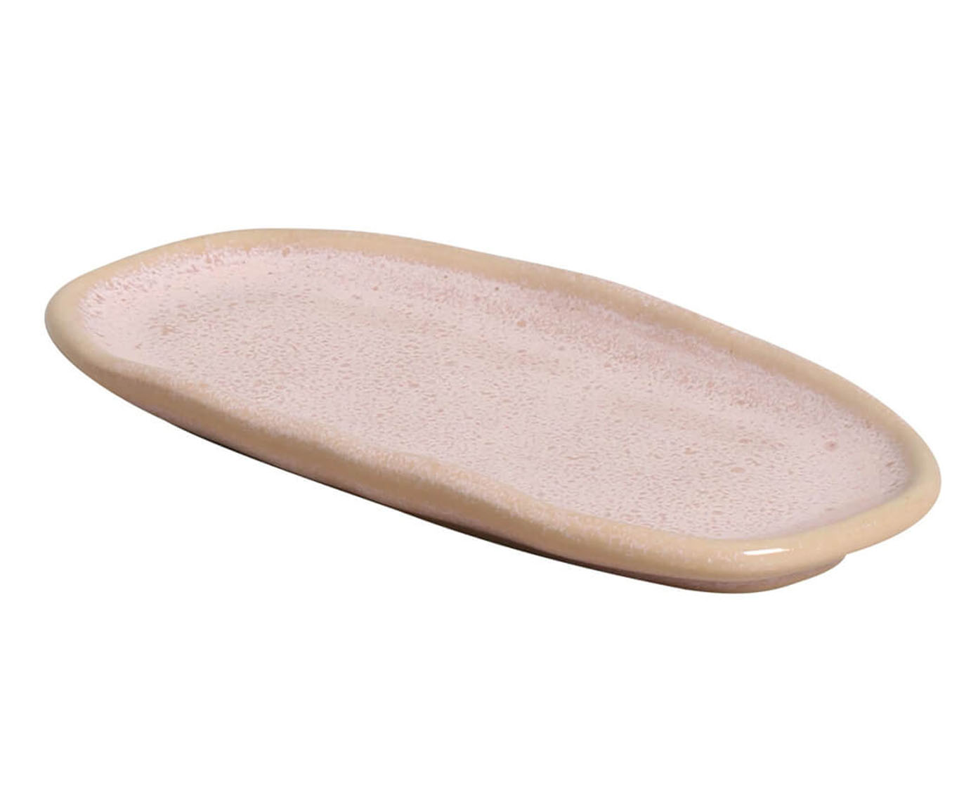 Jogo de Travessas Oval Rasa Mini Org&acirc;nico Litchi Rosa - image 1