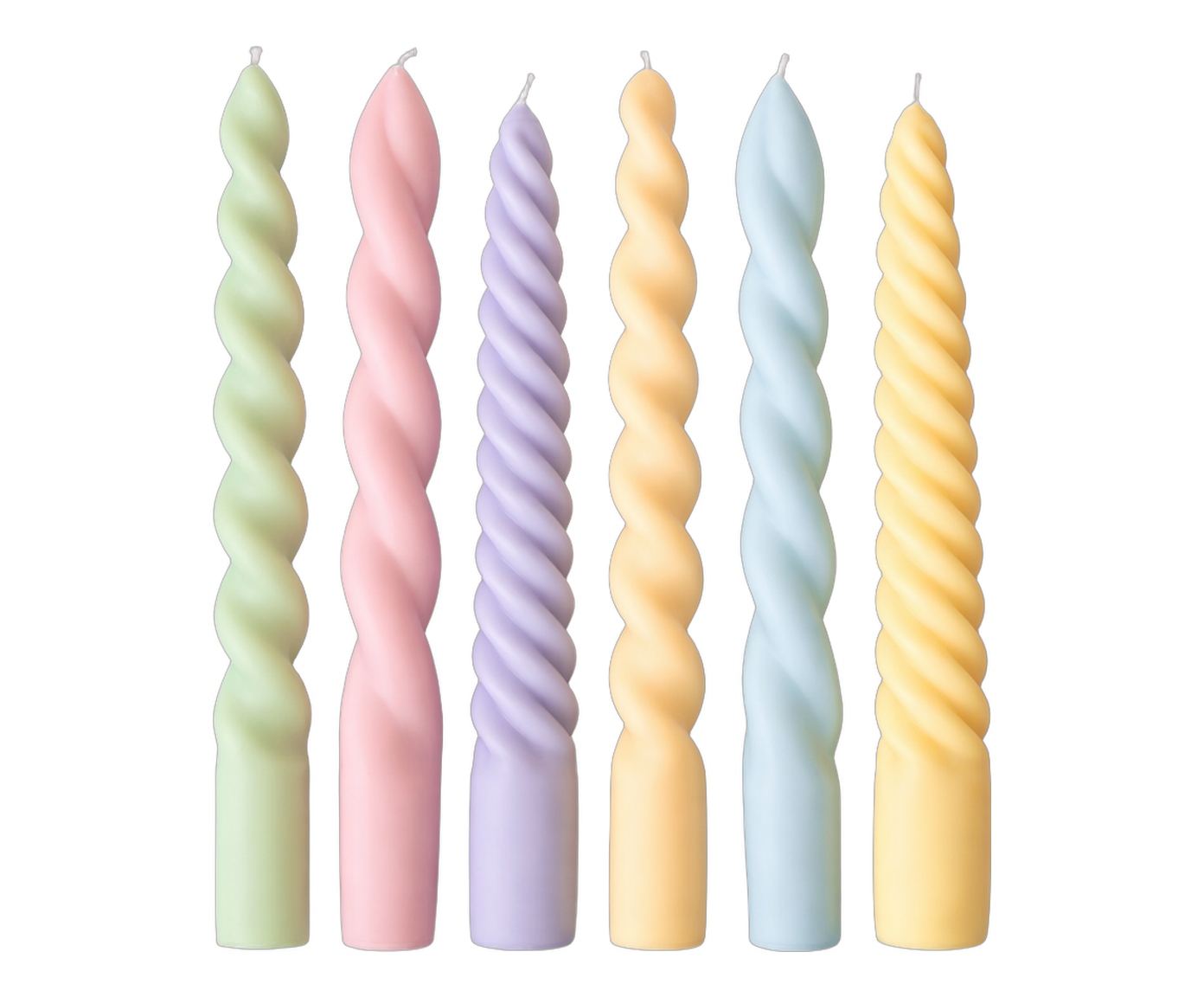 Velas para Casti&ccedil;al Candy Colors Espirais - 6 pe&ccedil;as - image 0