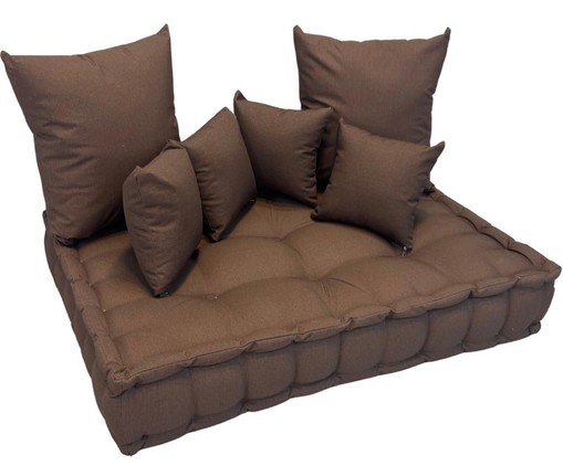 Futon Turco com Almofadas marrom - image 1
