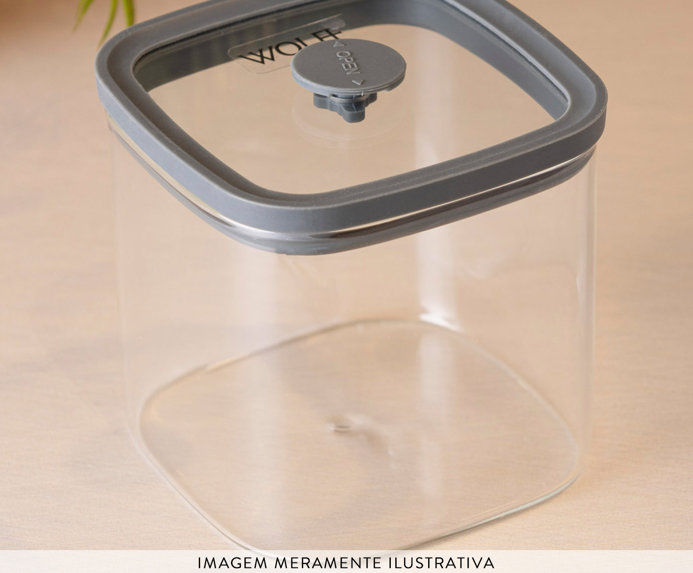 Porta-mantimento Square Cinza - 700ml image number 3