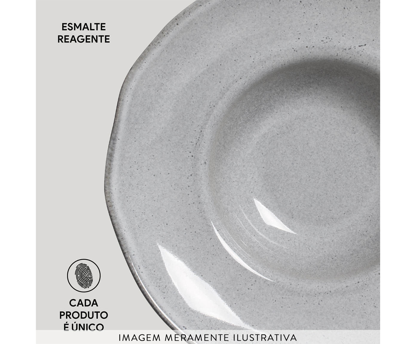 Jogo de Pratos para Massa Org&acirc;nico Dust Cinza image number 4