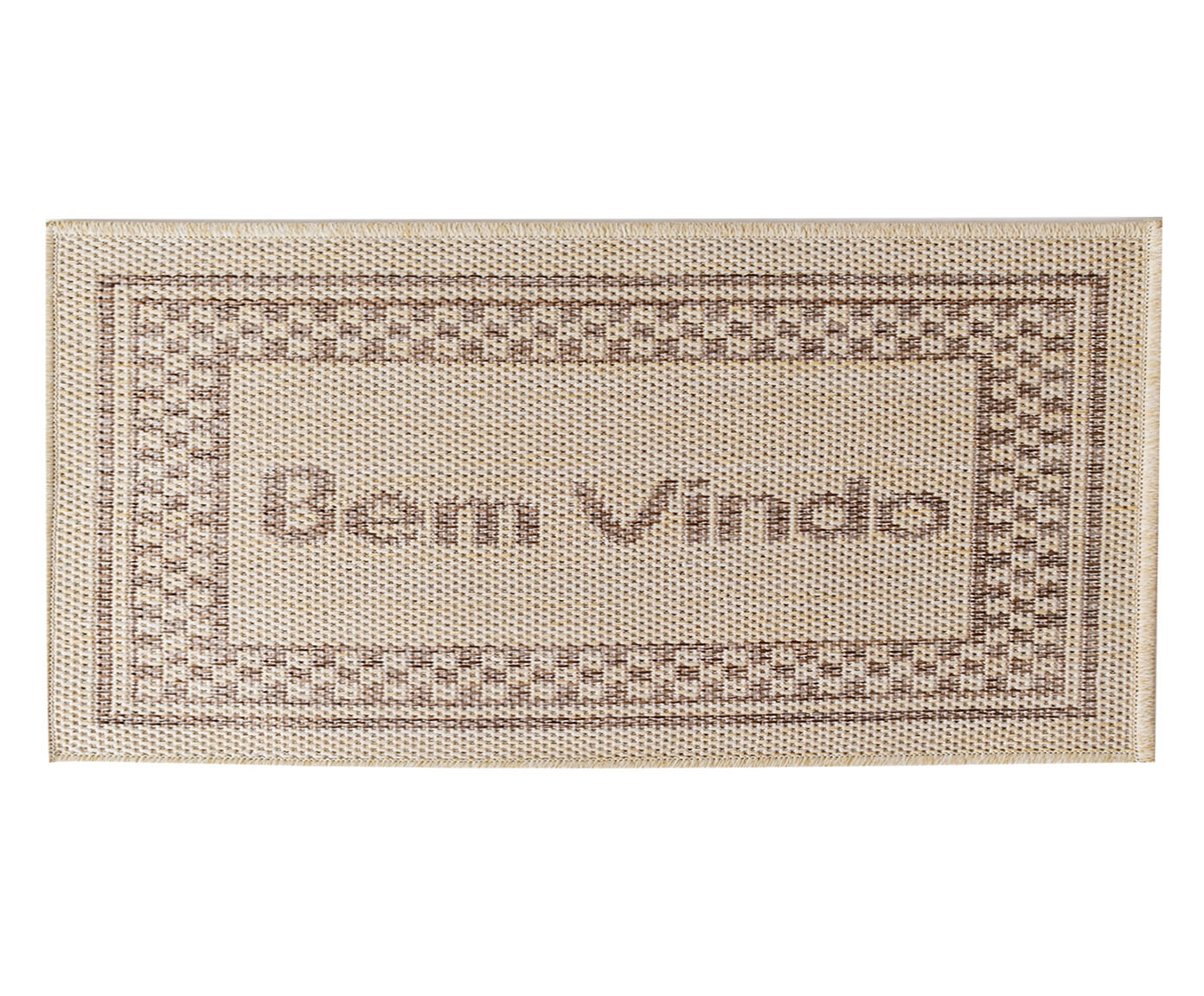 Capacho Look Jacquard Bem Vindo  - Creme - image 0