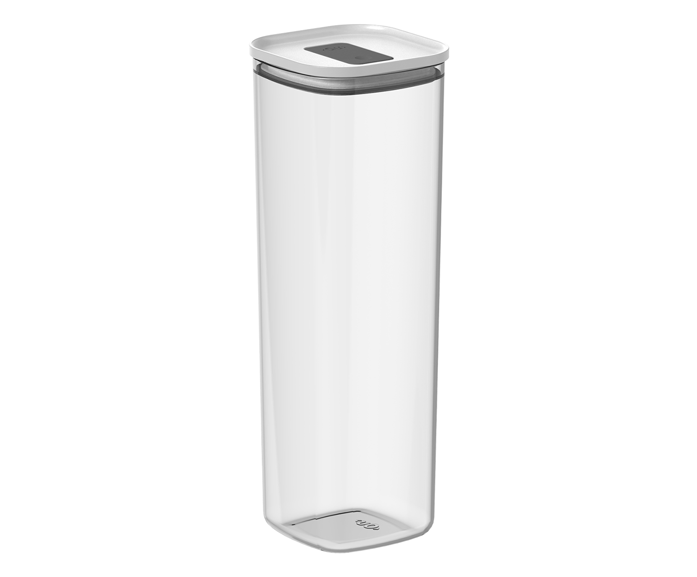 Pote Herm&eacute;tico Quadrado Duo Lock Branco Fechado Branco - image 0