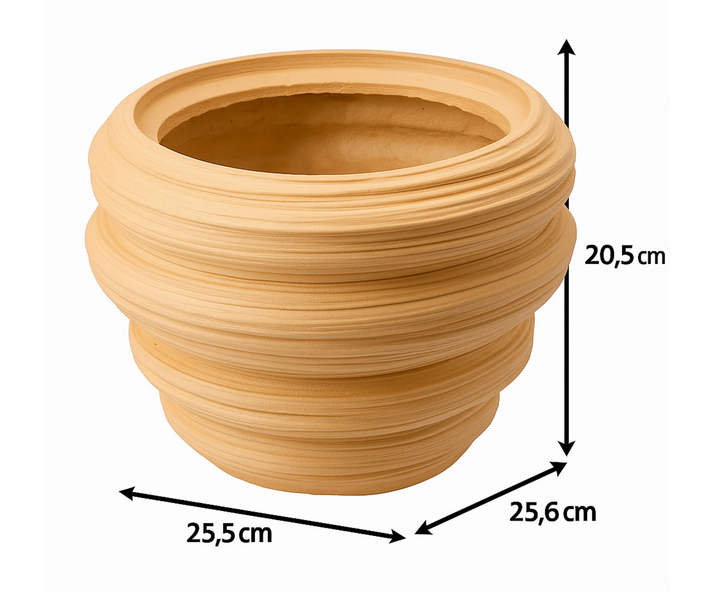 Vaso Cer&ecirc;mico Redemoinho Bege image number 4