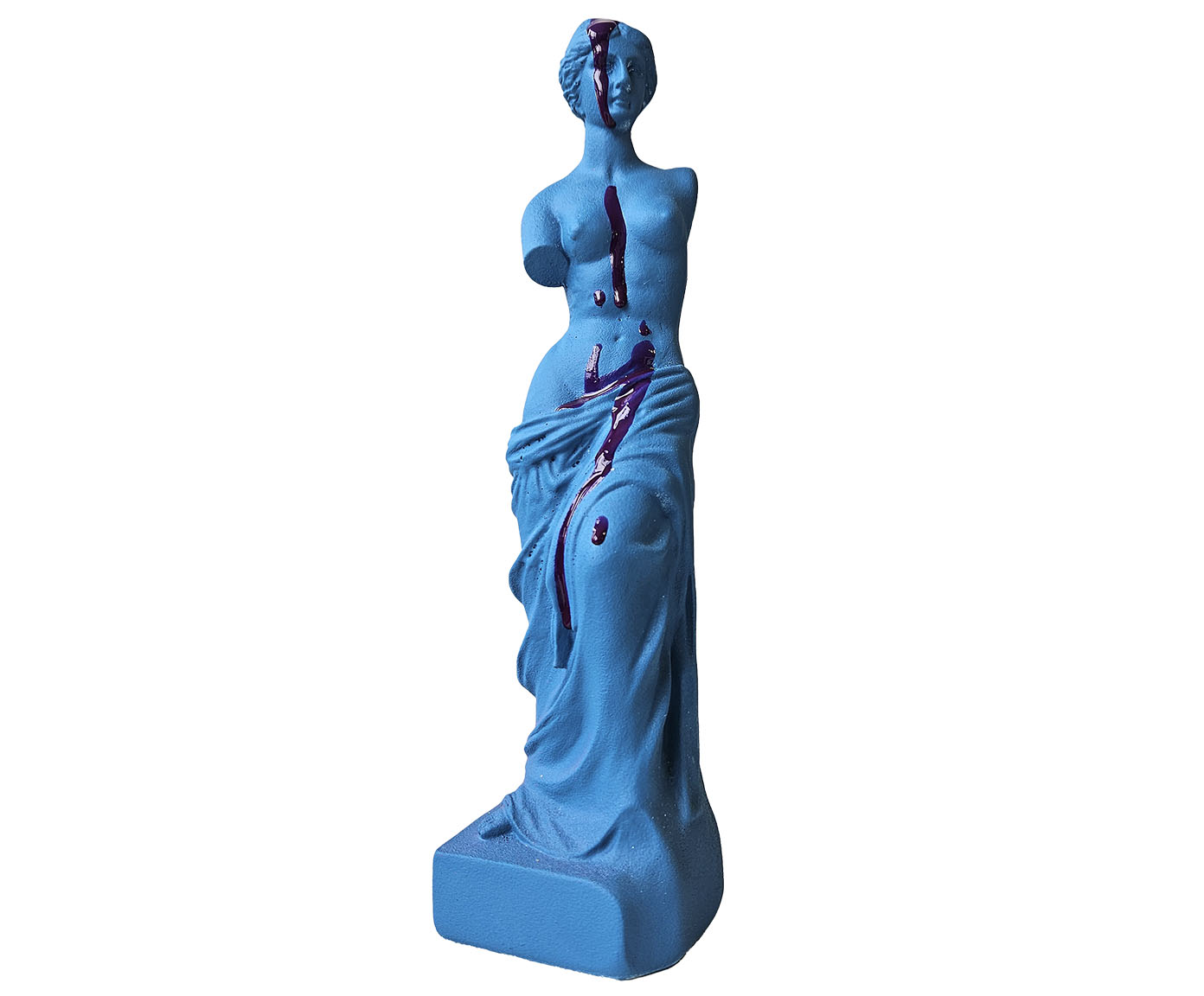 Escultura Deusa Grega V&ecirc;nus Azul image number 0
