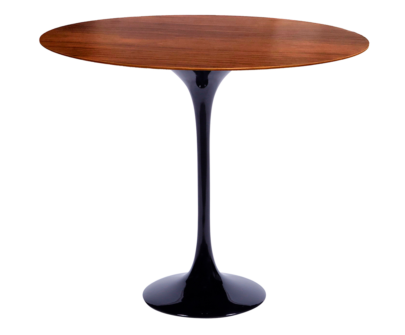 Mesa Saarinen Lateral Oval Imbuia Base Preta - image 0