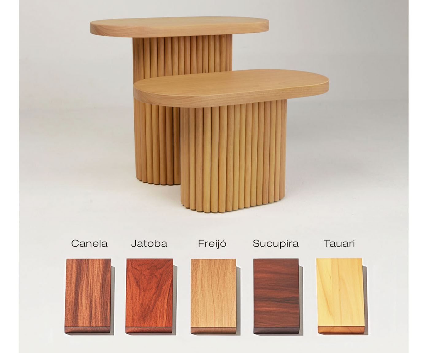 Conjunto com 2 Mesas Laterais Noa Canela image number 5