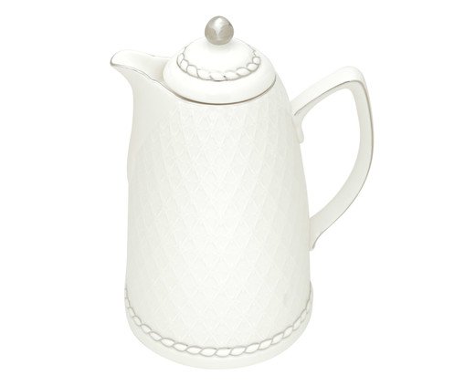 Garrafa T&eacute;rmica em Porcelana Lina Branca - image 0