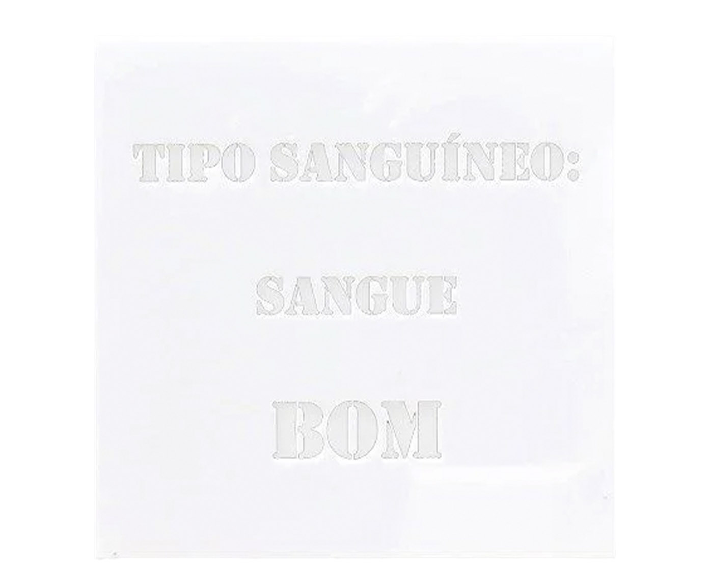 Quadro Acr&iacute;lico Vazado - Tipo Sanguineo Preto - image 0
