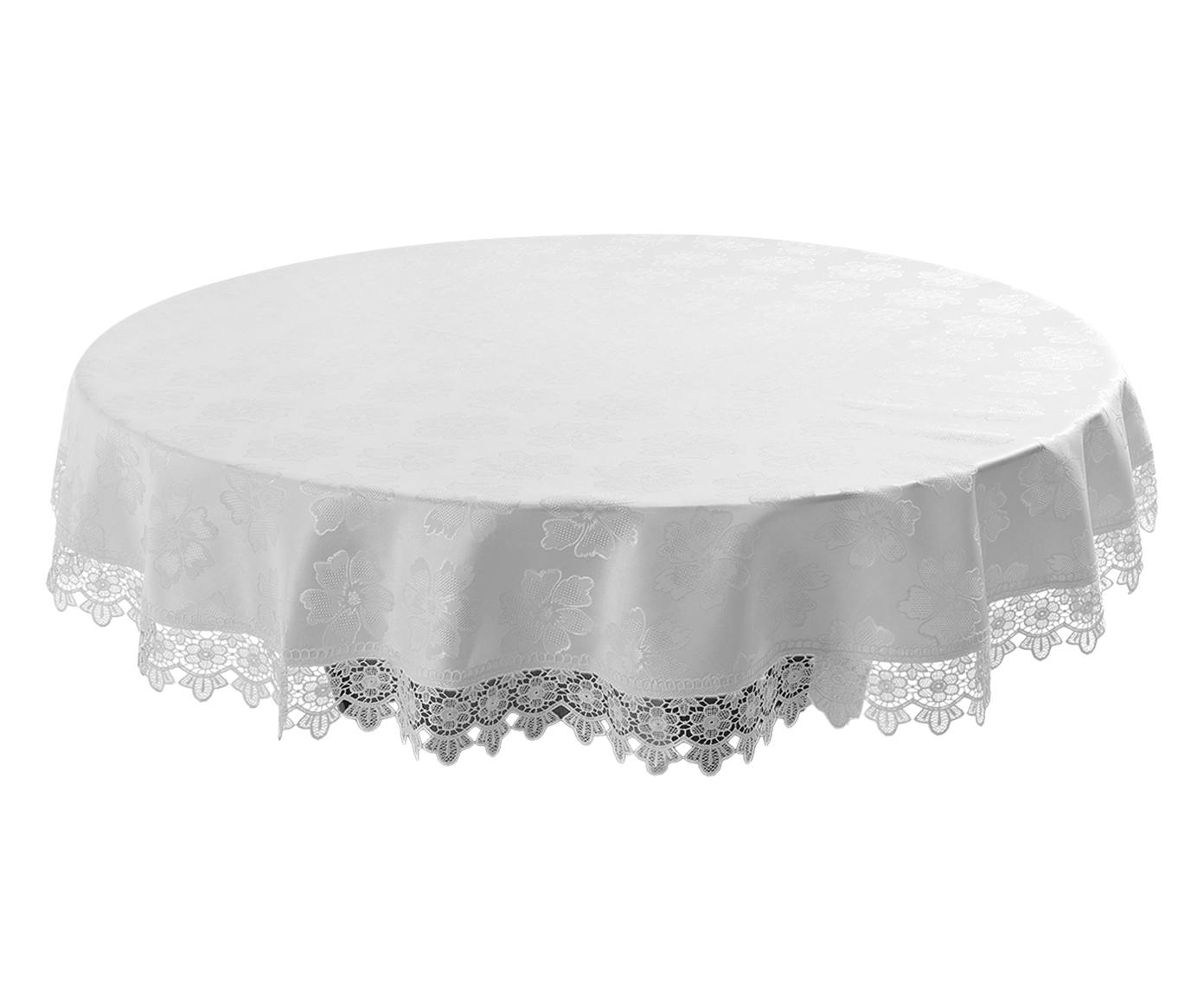 Toalha de Mesa Redonda Narcisa Branco - image 0